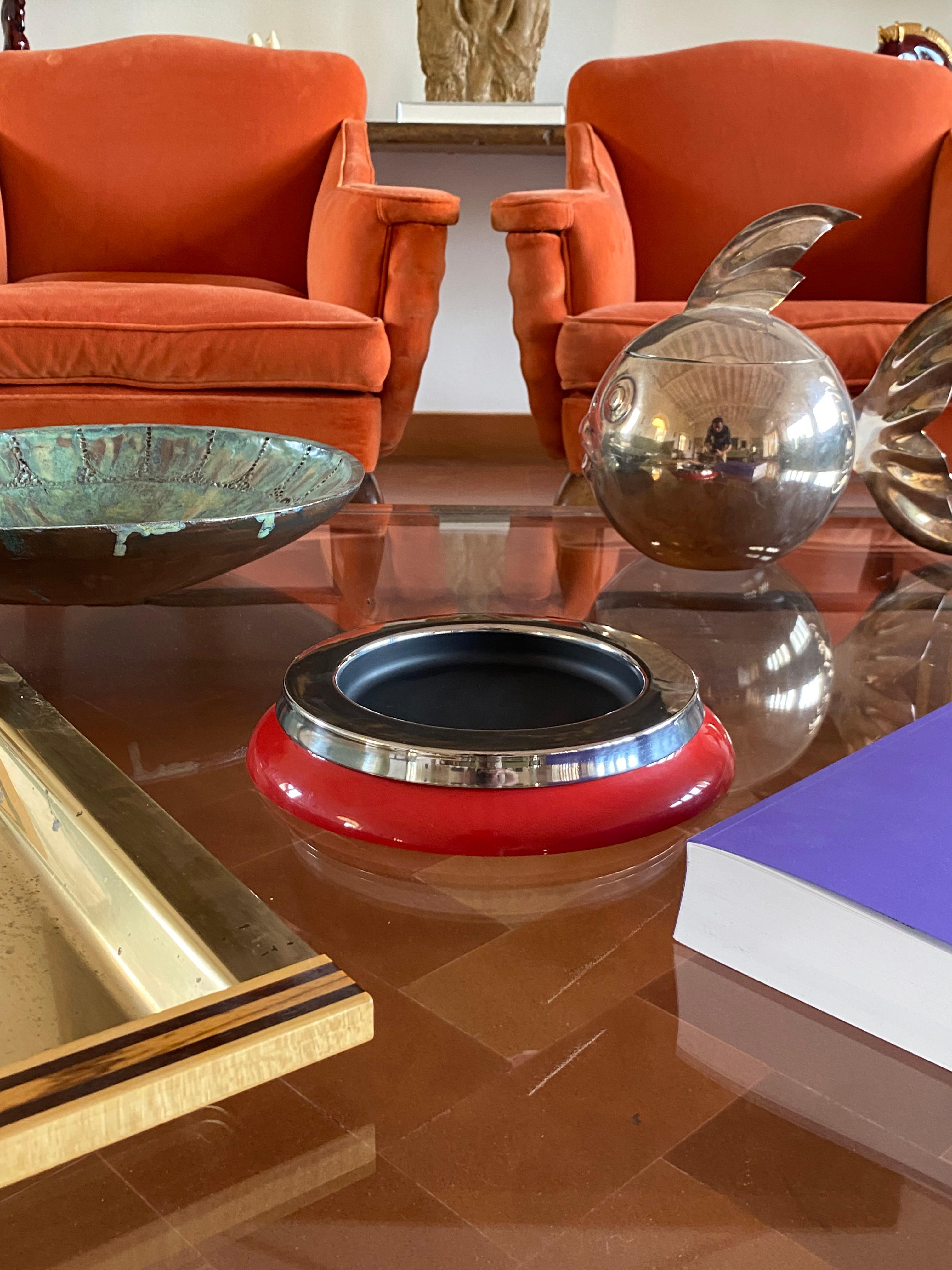 Sergio Asti, mod.4635 cenicero rojo, Kartell Italia 1967 Italian en venta