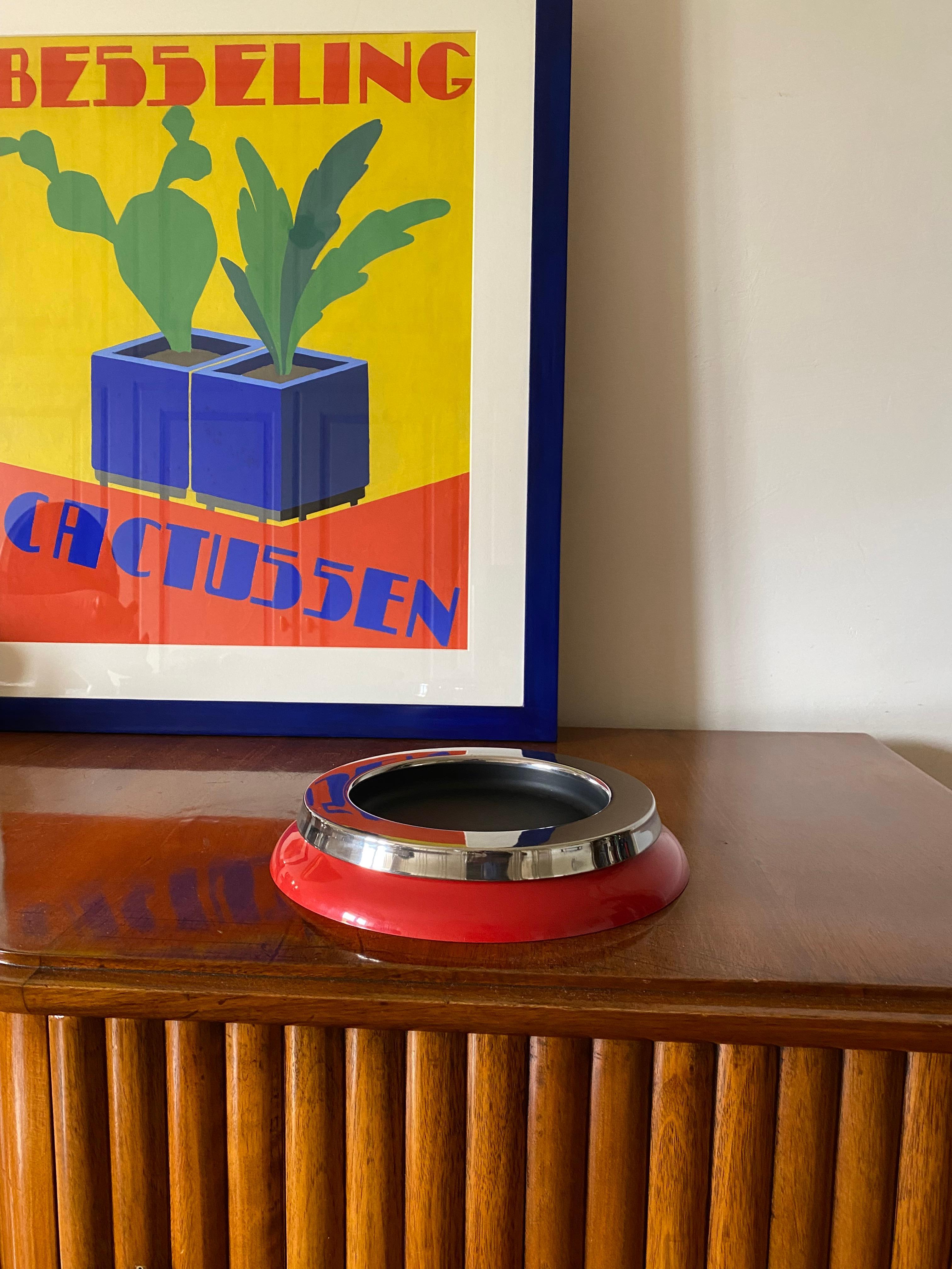 Sergio Asti, mod.4635 cenicero rojo, Kartell Italia 1967 Mid-20th Century en venta
