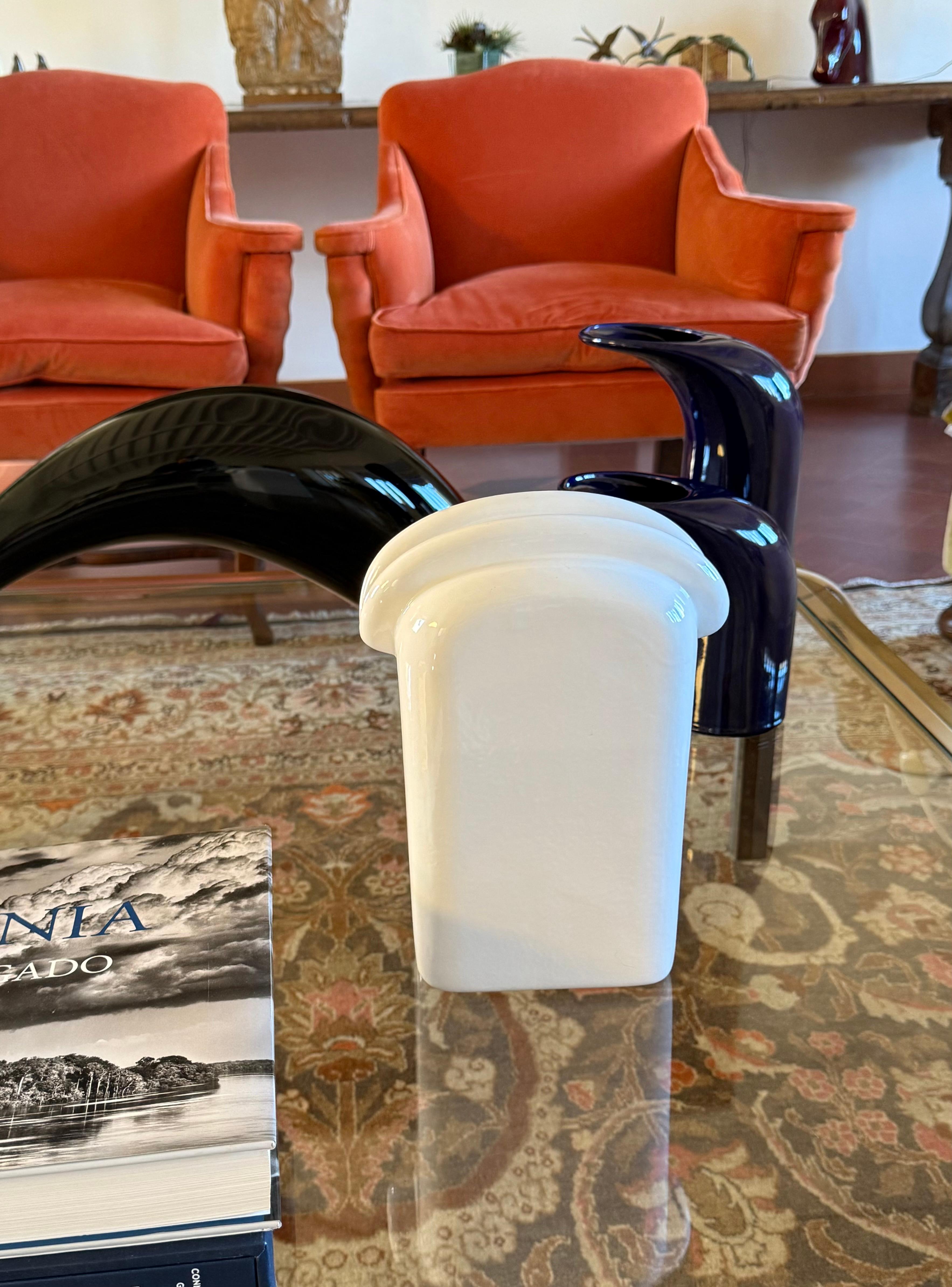 Ceramic Sergio Asti, modern ceramic vase, Gabbianelli Italy ca. 1970 For Sale