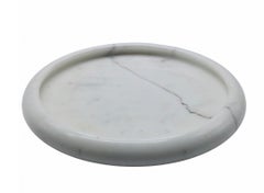 Sergio Asti für Up&Up Tafelaufsatz aus weißem Carrara-Marmor, Italien 1970er Jahre