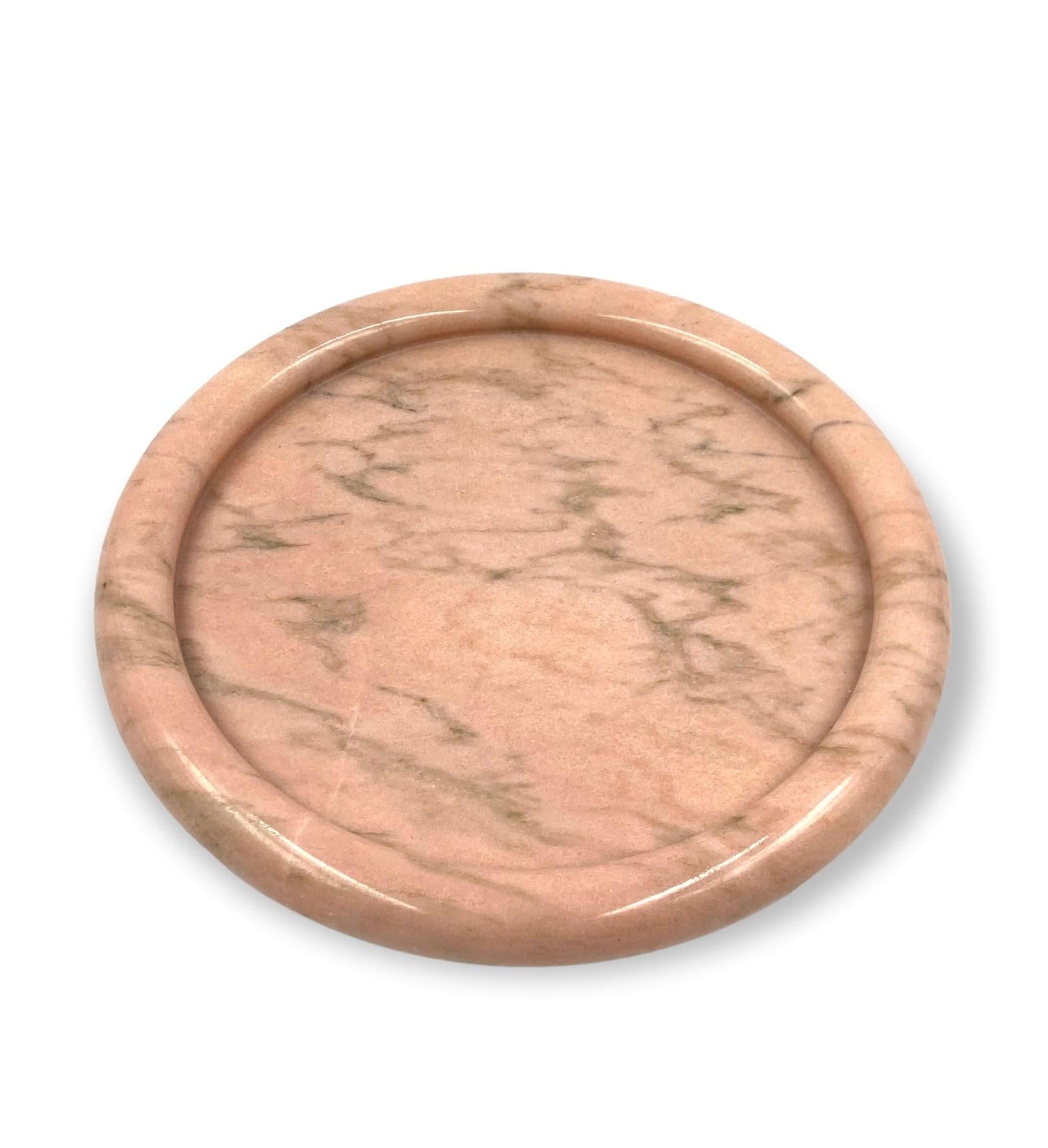 Sergio Asti, Pink Portuguese Marble Centerpiece / Tray, Up&Up Italy, 1970s For Sale 6