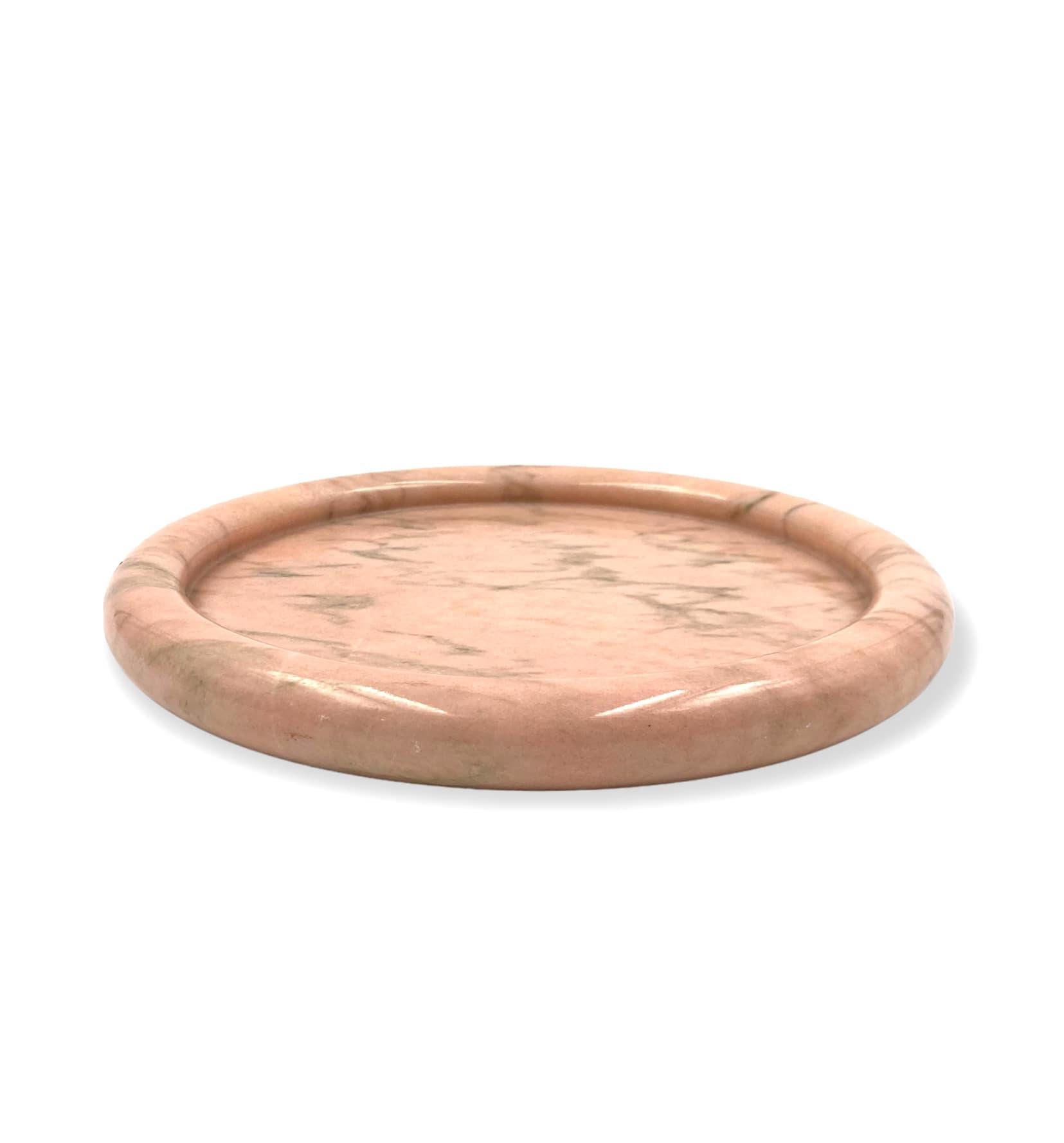 Italian Sergio Asti, Pink Portuguese Marble Centerpiece / Tray, Up&Up Italy, 1970s For Sale