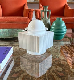 Sergio Asti, postmodern white ceramic vase, Cedit Italy 1970s