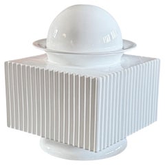 Sergio Asti, postmodern white ceramic vase, Cedit Italy 1970s