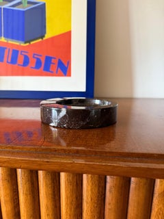 Sergio Asti, red Levanto marble ashtray bowl, UP&UP Carrara Italy, 1970s