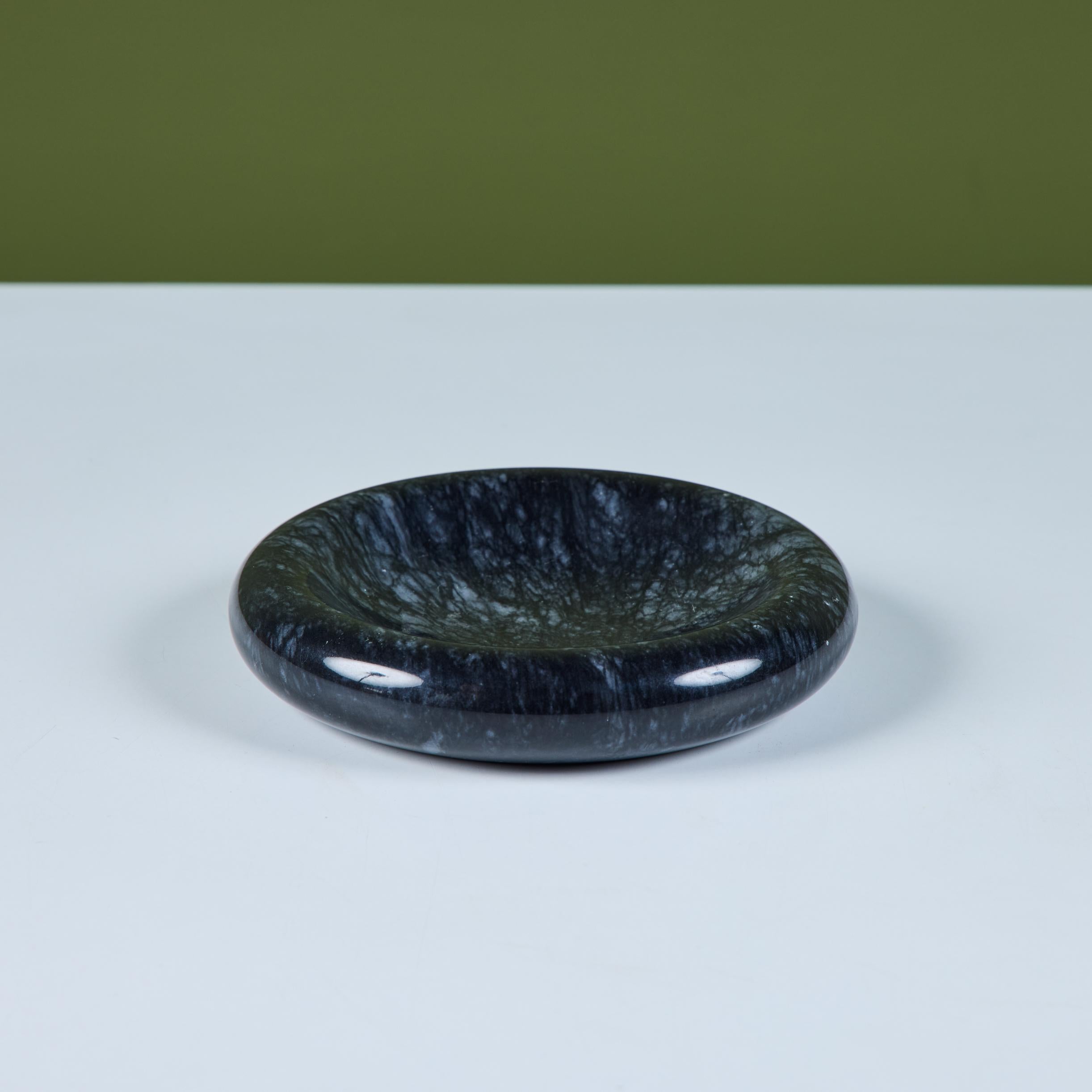 Lucidato Vide Poche in marmo nero in stile Sergio Asti in vendita