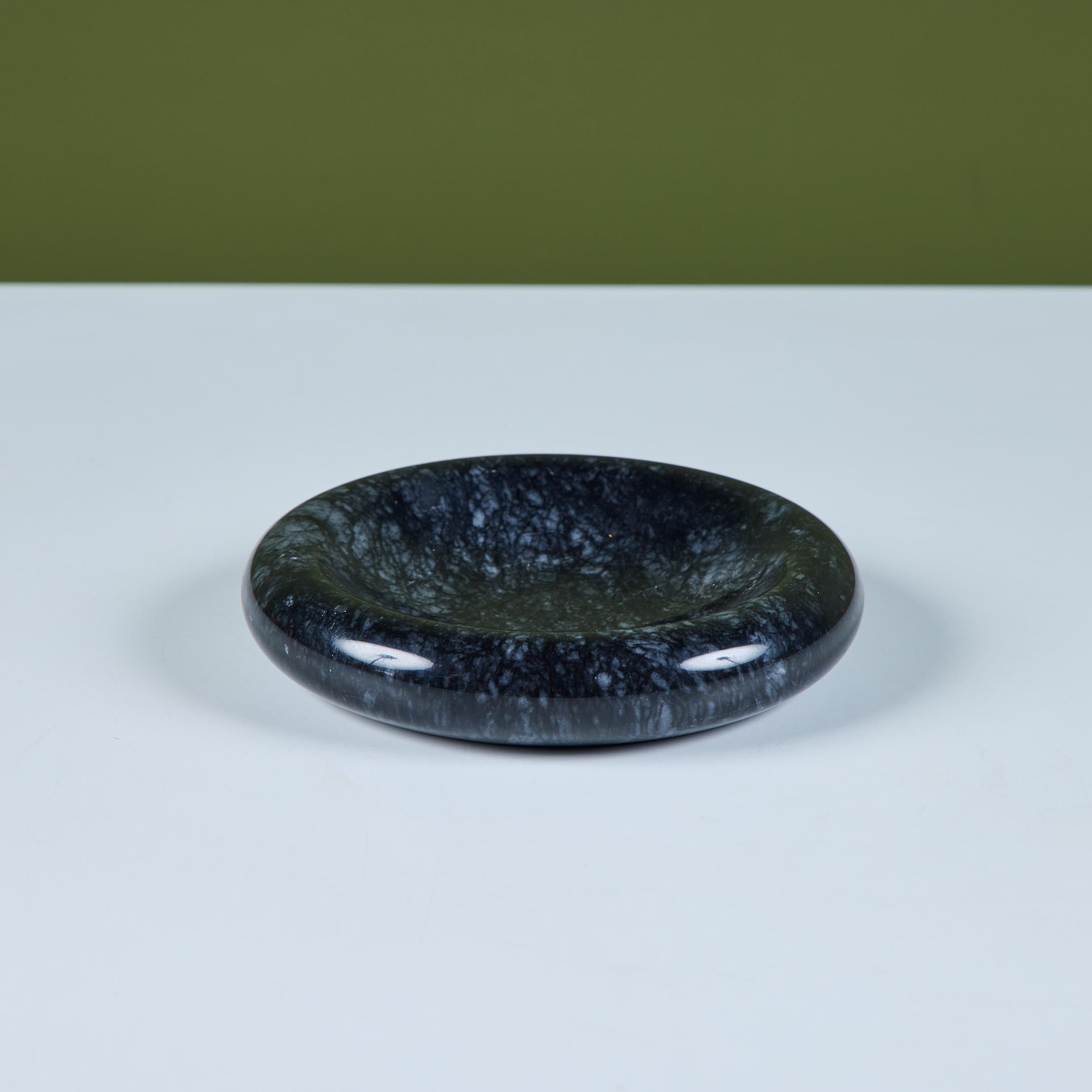 Fine XX secolo Vide Poche in marmo nero in stile Sergio Asti in vendita