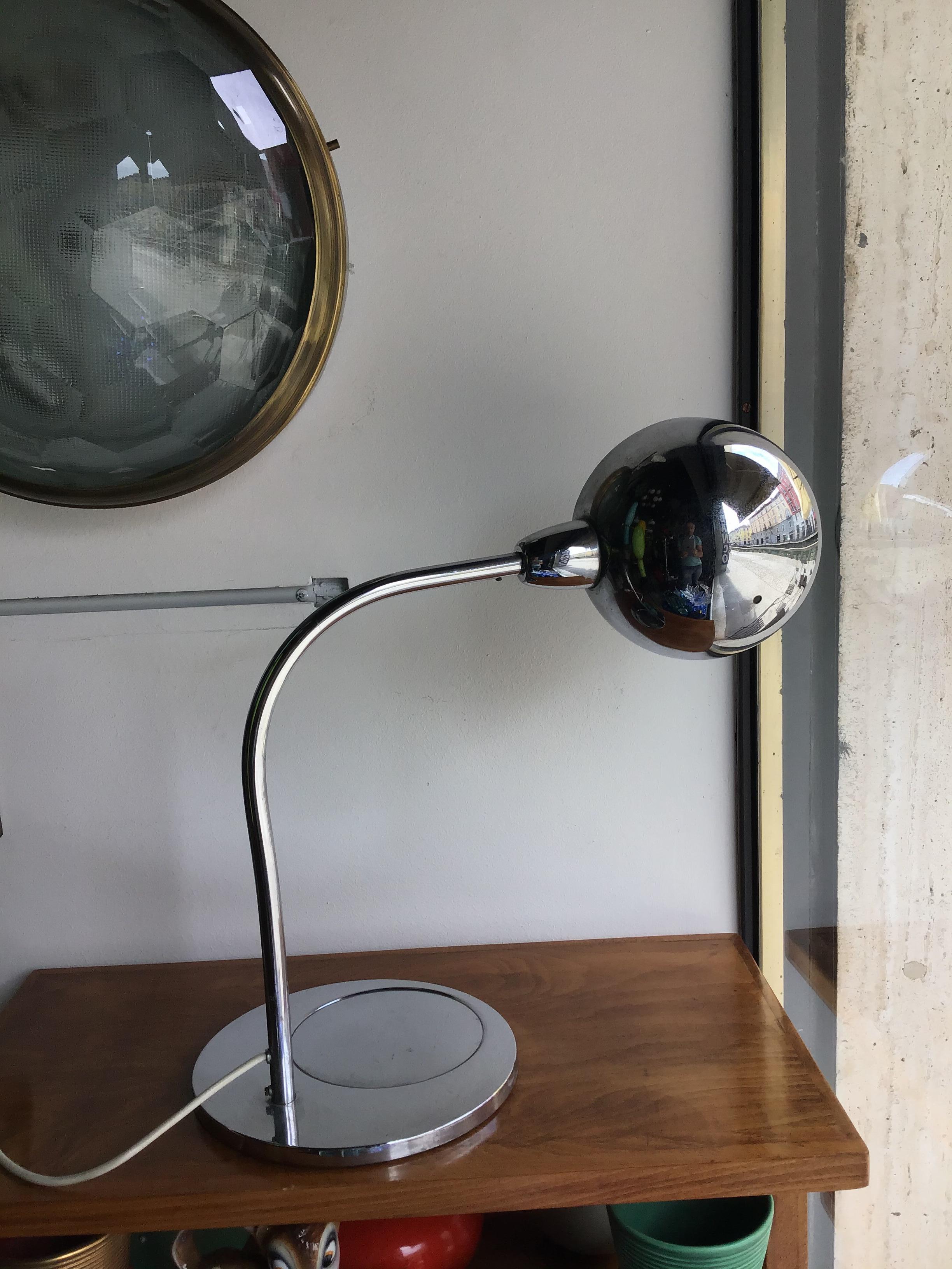 Sergio Asti Table Lamp Metal Crome, 1968, Italy For Sale 6