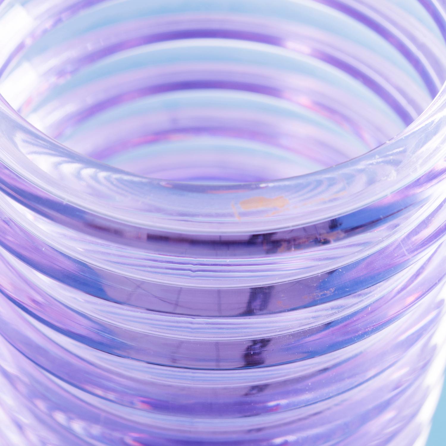Vetro Vaso in vetro viola di Sergio Asti per Arnolfo di Cambio, anni '70 in vendita