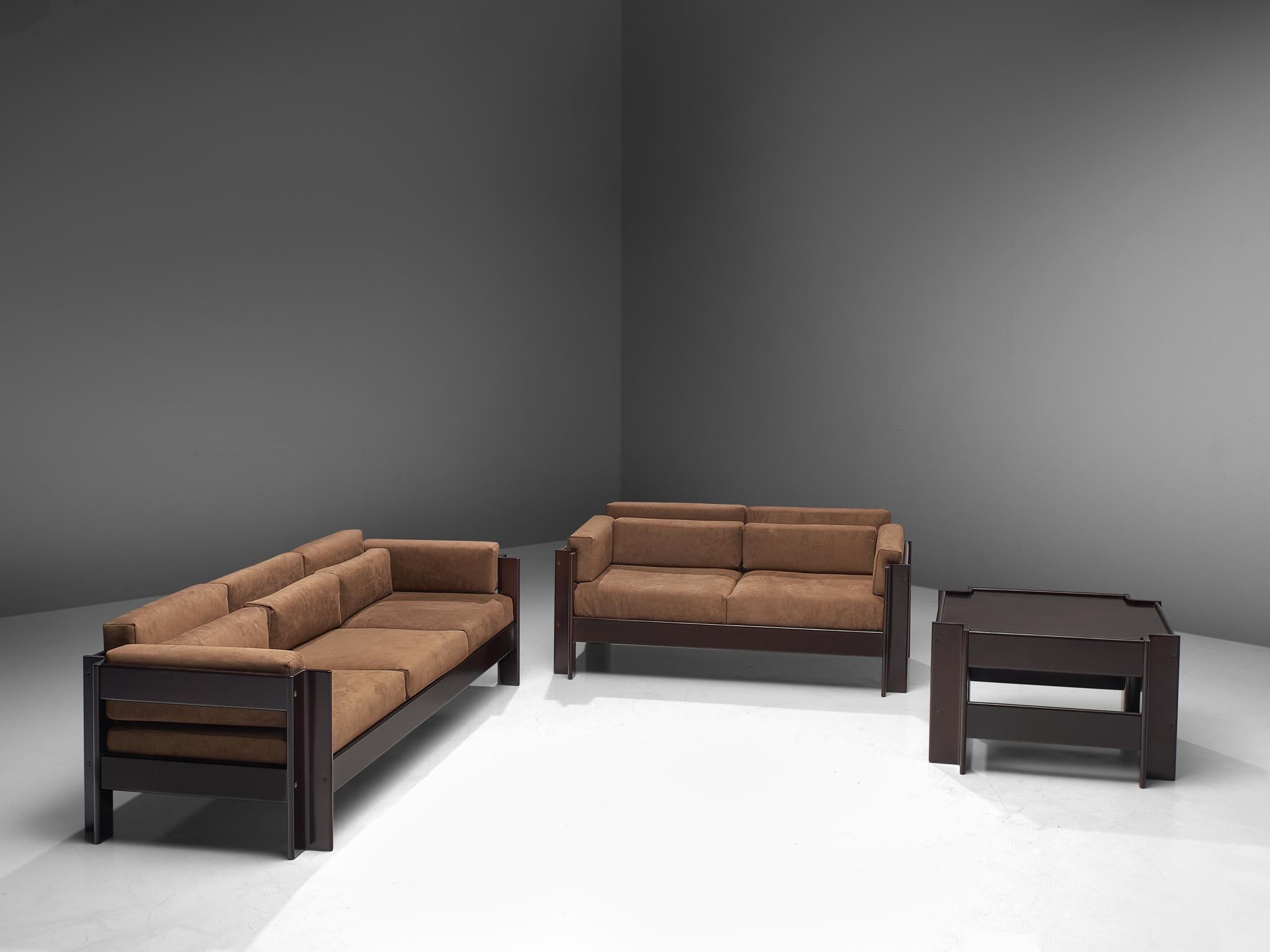Sergio Asti 'Zelda' Two-Seat Sofa with Taupe Fabric 4
