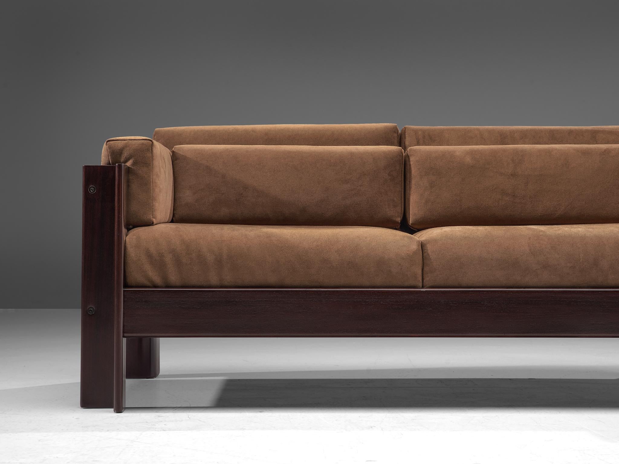 Italian Sergio Asti 'Zelda' Two-Seat Sofa with Taupe Fabric