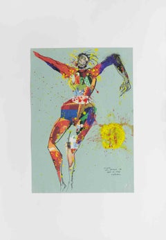 Vintage Cirque du Soleil n.10 - Mixed Media and Collage by Sergio Barletta - 1995