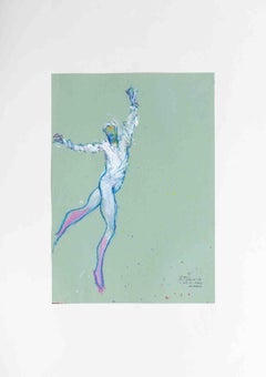 Vintage Cirque du Soleil n.37 - Mixed Media and Collage by Sergio Barletta - 1995