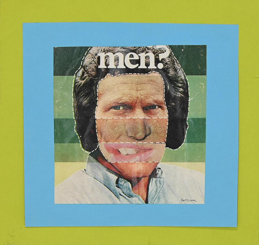 Men? - Original Photo-Lithograph and Collage by S. Barletta - 1970s