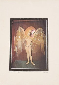 Nude - Original Collage and Mixed Media - 1970s