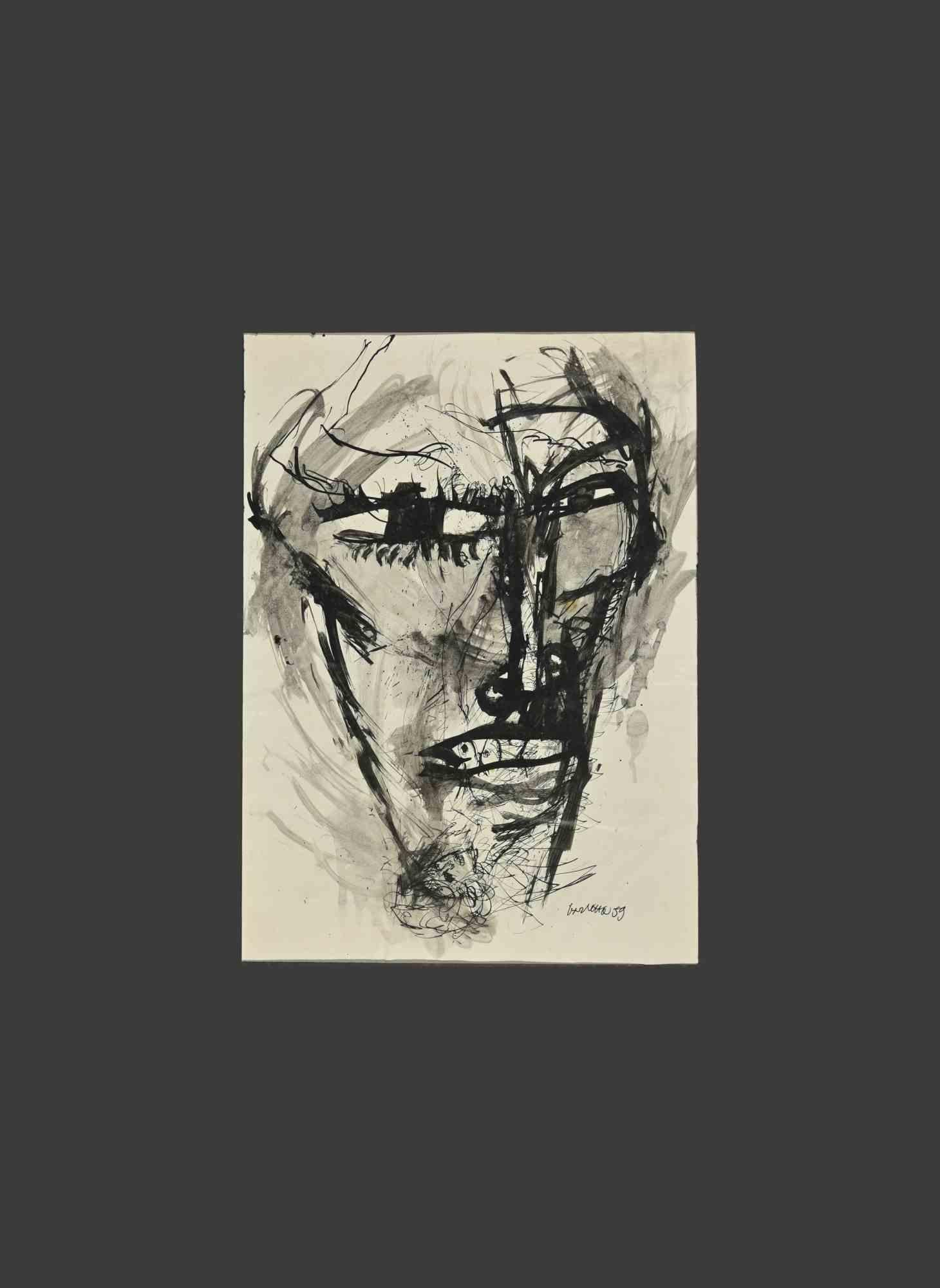 The Portrait is a China ink drawing artwork, realized by Sergio Barletta in 1951.

Hand-signed on the lower margin. 

Good conditions.

Included passport, 70 x 50 cm.

Sergio Barletta (1934) is  an Italian cartoonist and illustrator, who has also
