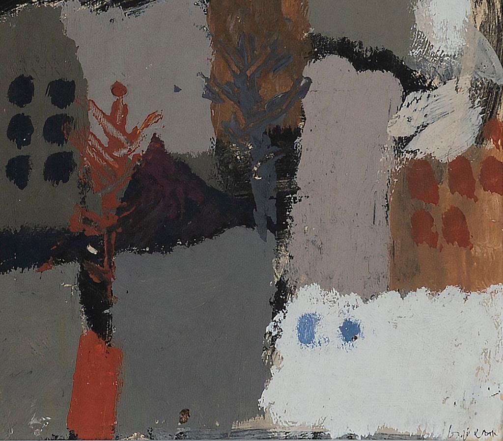 Paysage d'hiver  - Tempera et aquarelle de Sergio Barletta - 1970 en vente 1