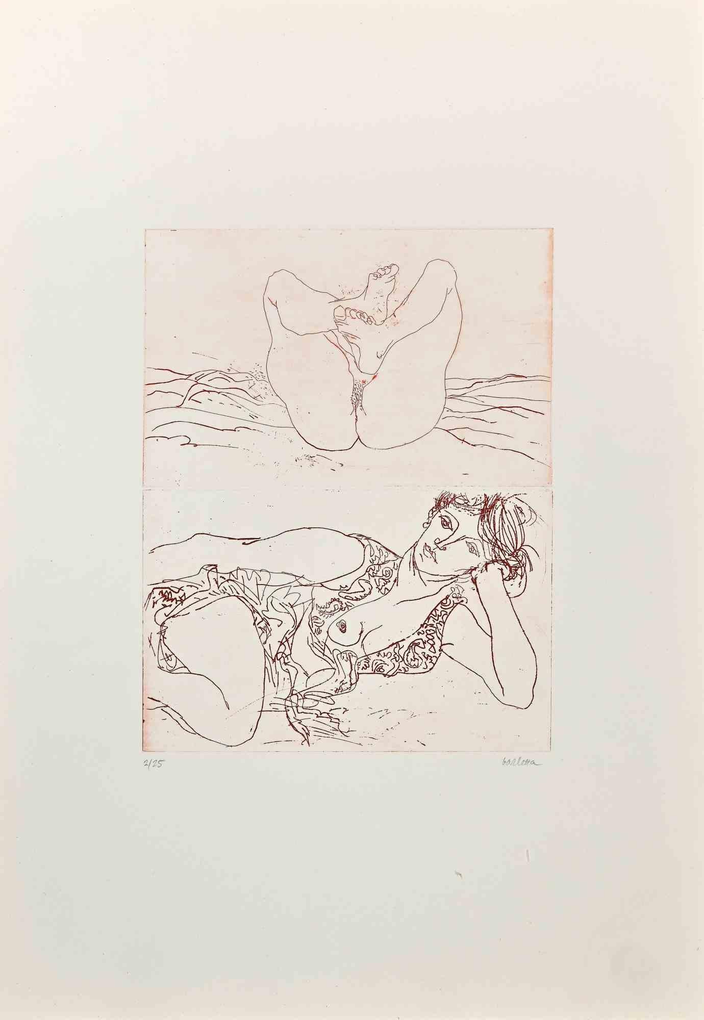 A Dream - Etching by Sergio Barletta - 1960s