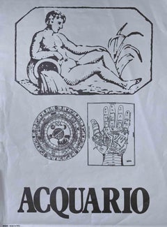 Aquarius - Screen Print by Sergio Barletta - 1973