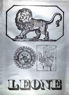 Vintage Astrological Sign of Leo - Screen Prints by Sergio Barletta - 1980s