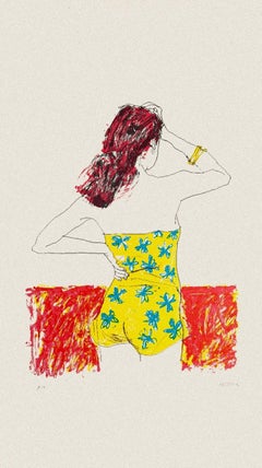 Bather - Original Lithograph by Sergio Barletta - 1980s