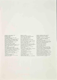 Dipinti e collage. Manifesto della mostra - Stampa offset di Sergio Barletta - Anni '70