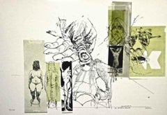 Eliogabalo Distrutto dai Vizi - Lithograph by Sergio Barletta - 1970s