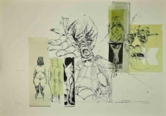 Vintage Eros and Thanatos - Etching h by Sergio Barletta - 1970s