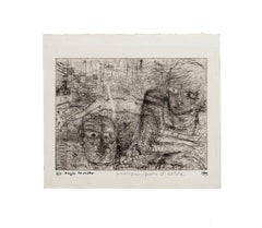 Figuras - Aguafuerte de Sergio Barletta - 1959