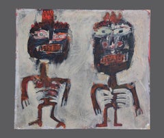 Figure - Quadro a tecnica mista di Sergio Barletta - 1960