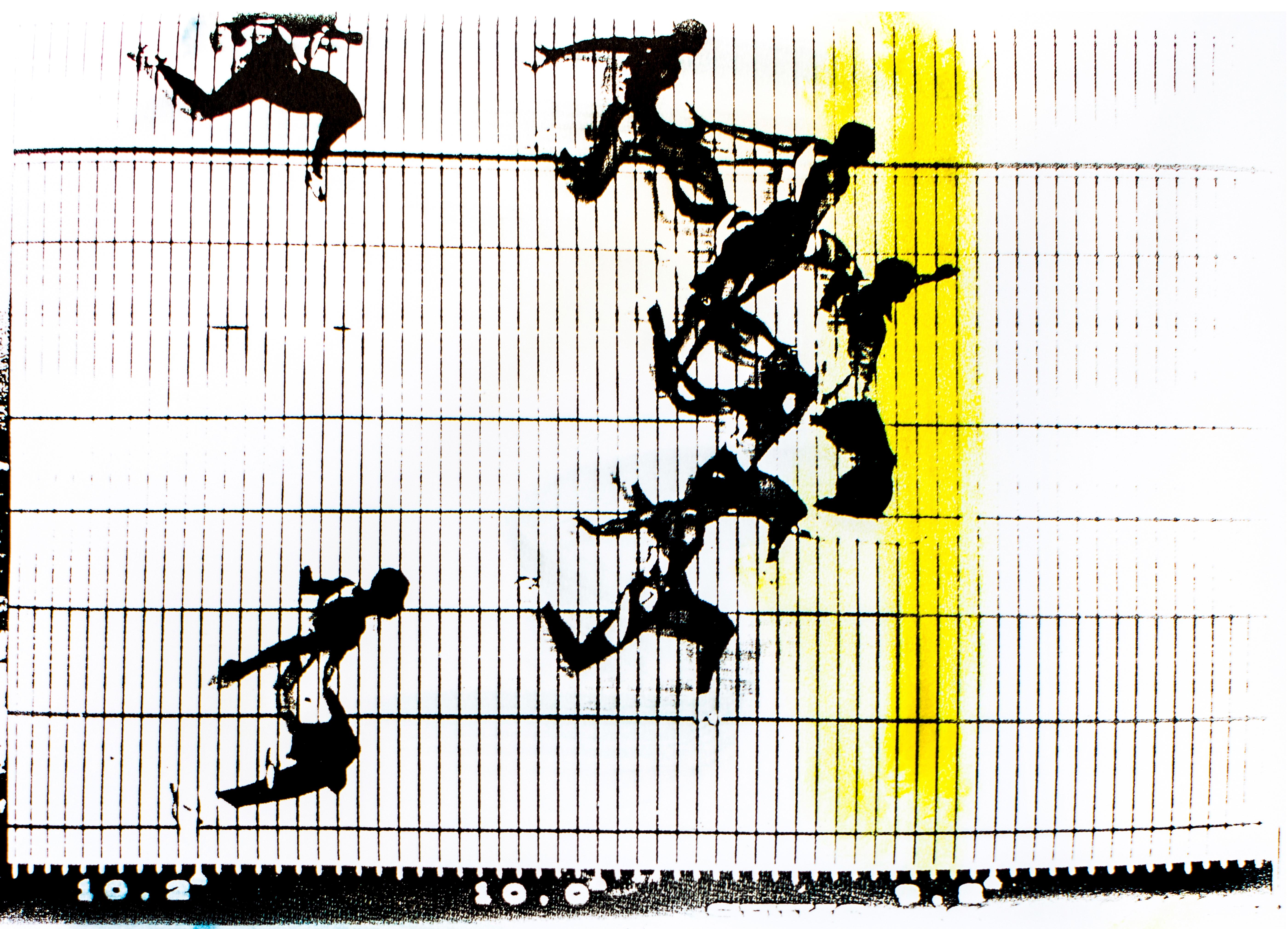 Fotofinish -  Litografía de Sergi Barletta - 2008 - Print Blanco de Sergio Barletta