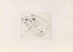 Frösche - Radierung von Sergio Barletta - 1970er Jahre