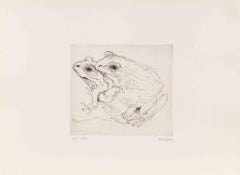 Frogs - Etching by Sergio Barletta - 1970s