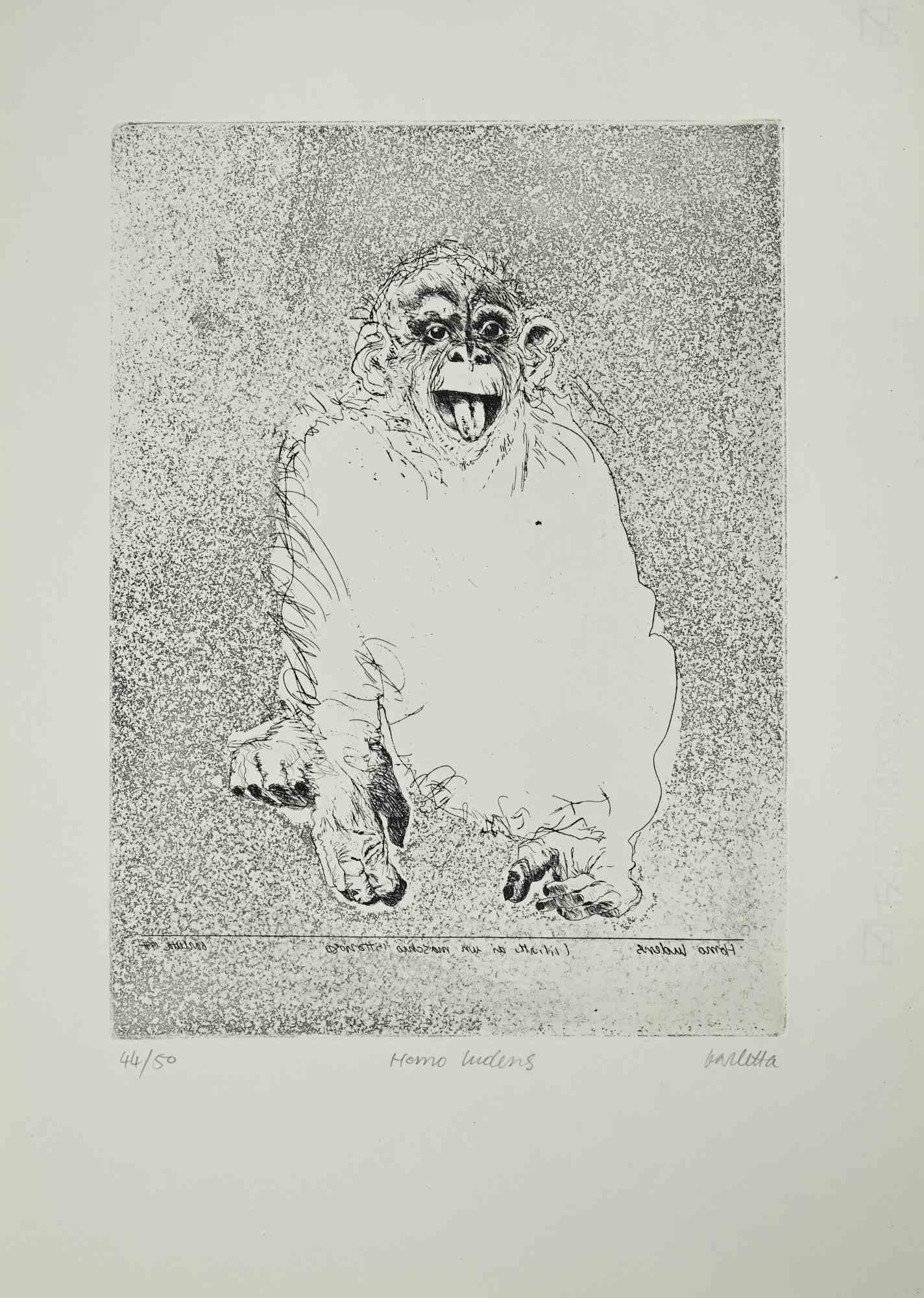 Etching, realized by Sergio Barletta in 1960s.

Hand-signed in the lower right.

Edition of 50.

Excellent condition.

Sergio Barletta (1934) is an Italian cartoonist and illustrator, who has also published some humorous and political