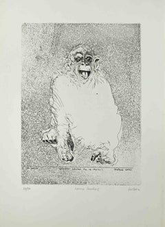 Homo Ludens - Aguafuerte de Sergio Barletta - Años 60