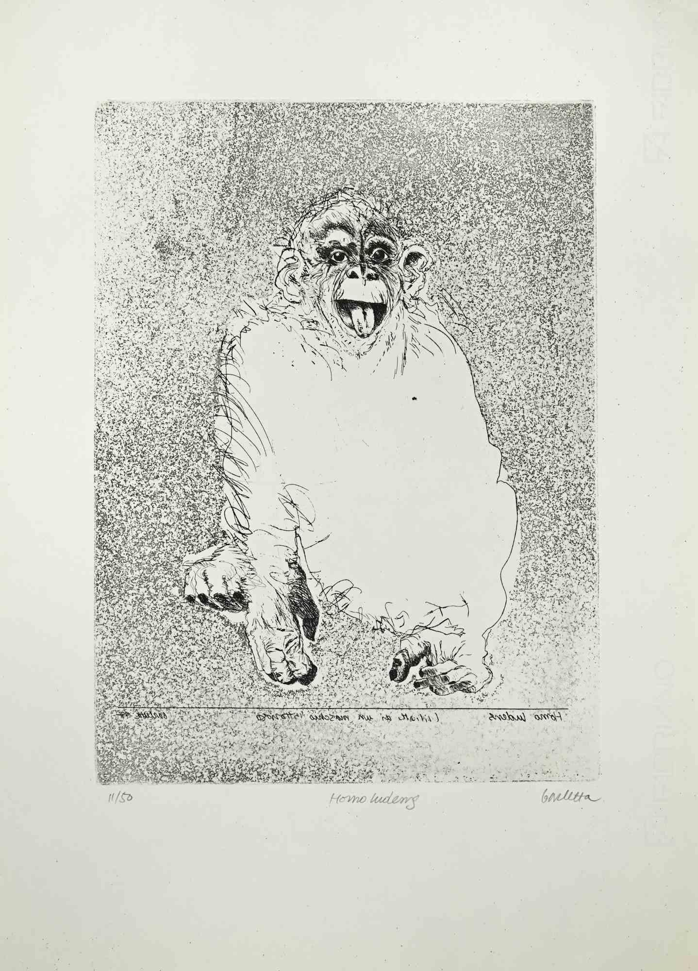 Etching, realized by Sergio Barletta in 1960s.

Hand-signed in the lower right.

Edition of 50.

Excellent condition.

Sergio Barletta (1934) is an Italian cartoonist and illustrator, who has also published some humorous and political