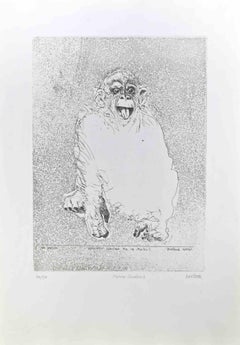 Homo Ludens - Etching by Sergio Barletta  - 1991