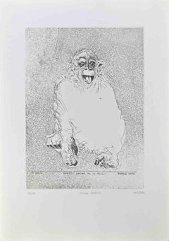 Homo Ludens - Etching by Sergio Barletta  - 1991