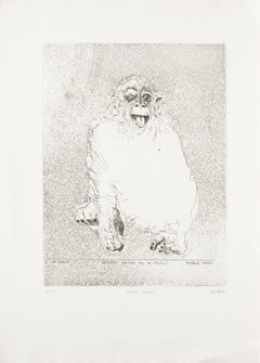 Vintage Homo Ludens - Etching by Sergio Barletta - 1991