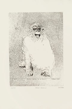 Vintage Homo Ludens - Original Etching by Sergio Barletta - 1991