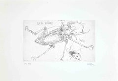 Insects  - Etching by Sergio Barletta - 1974
