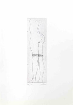Nude - Etching by Sergio Barletta - 1974