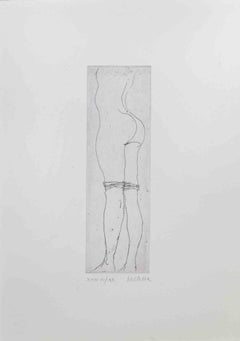 Vintage Nude - Etching by Sergio Barletta - 1974