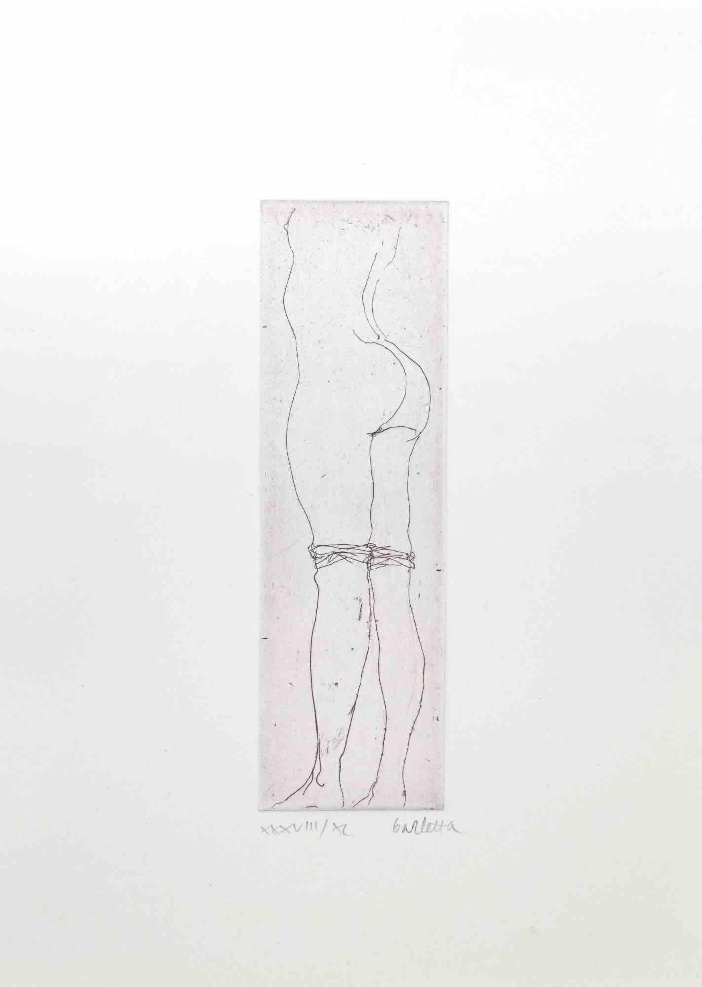 Nude is a etching on cardboard realized by Sergio Barletta in 1974. 

sheet dimensions, 25 x 17 cm.

Handsigned in pencil in the lower right margin.

Edition XXXVIII/XL 

Very good condition.

 

 