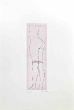 Nude  - Etching by Sergio Barletta - 1974