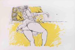 Akt - Lithographie von Sergio Barletta - 1980