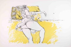 Lithographie de nu sur papier, contemporaine, signée, tirage de 100 exemplaires, 1980