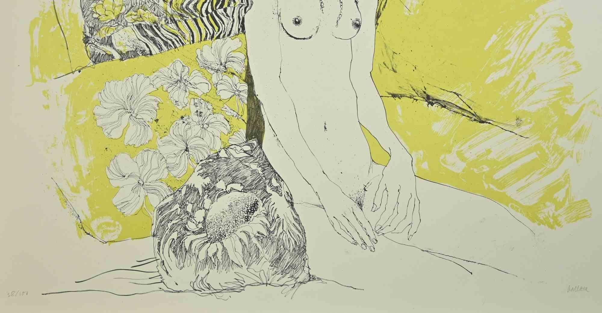 Nude - Lithograph by Sergio Barletta - 1980s For Sale 1