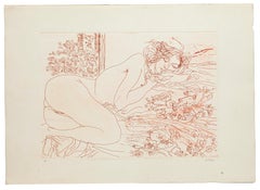 Nude - Etching by Sergio Barletta - 1970s
