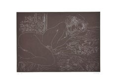 Nude - Original Etching by Sergio Barletta - 1970s